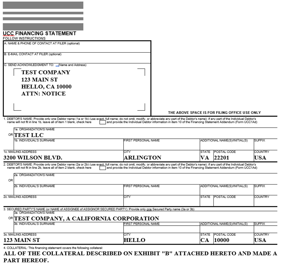 What is a Fixture Filing and/or UCC-1 in my document package?